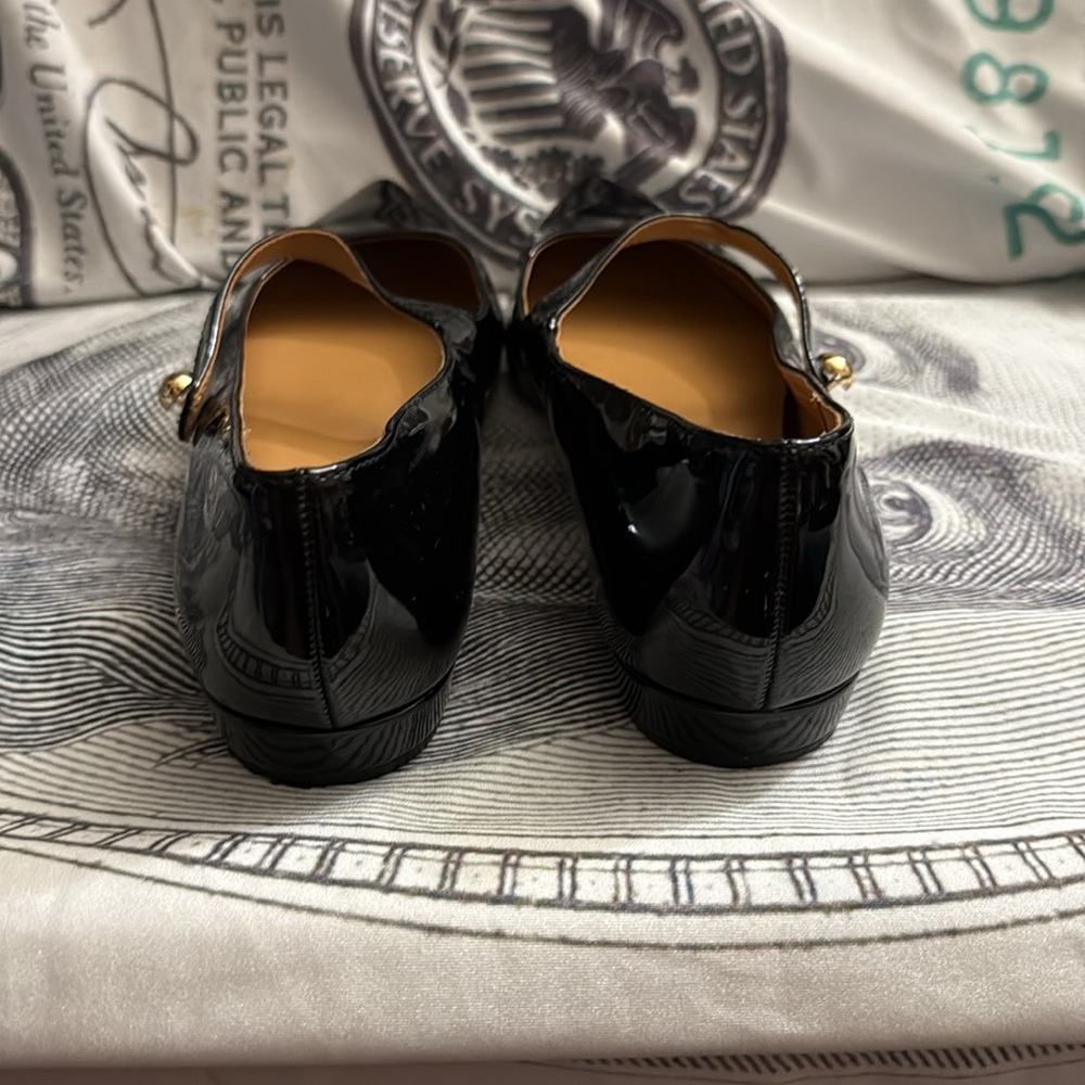 J.Crew Mary Jane Flats with gold buttons. Size 6.5. GUC - Picture 4 of 7